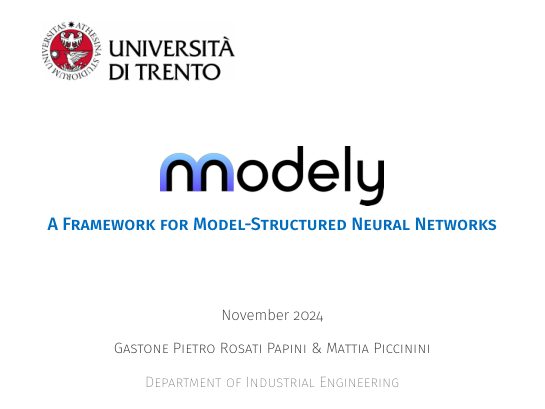 A Framework for Model-Structured Neural Networks